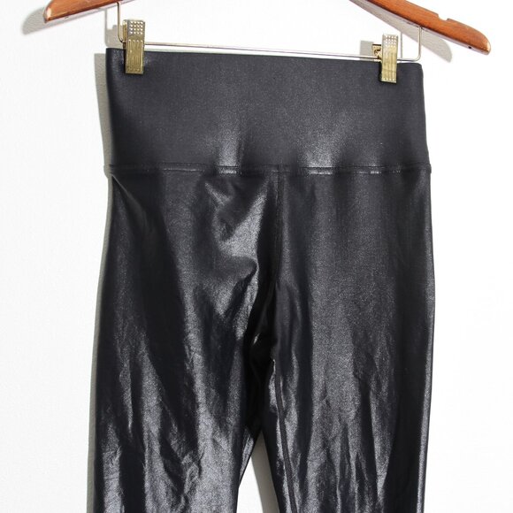 CARBON38 High Rise 7/8 Legging in Takara Shine Black Metallic Shimmer Size Small - Picture 5 of 15